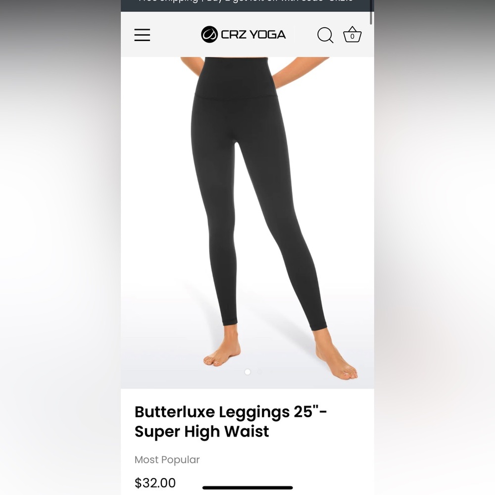 CrZ Yoga XXS leggings- super high waist